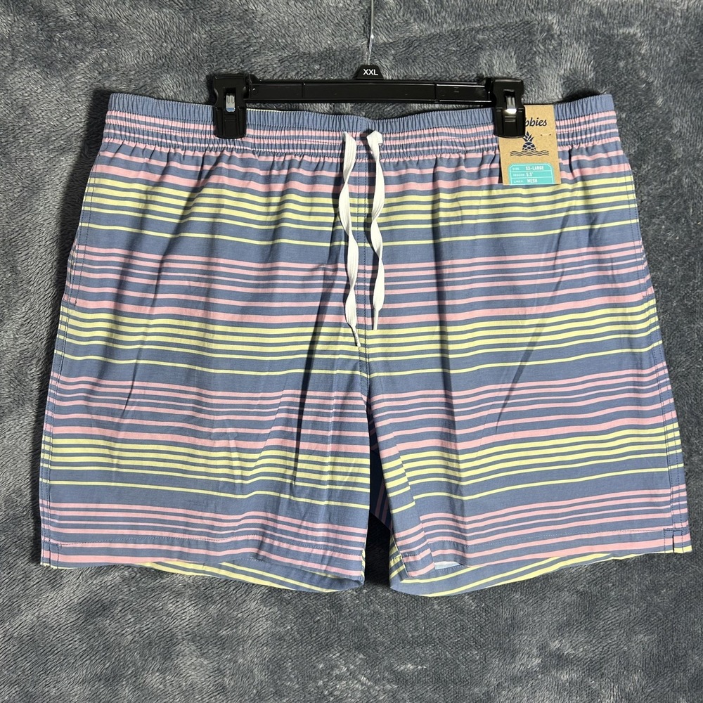 Chubbies Mens Size 2XL The Blossom Bands Blue 5.5" Swim Trunks